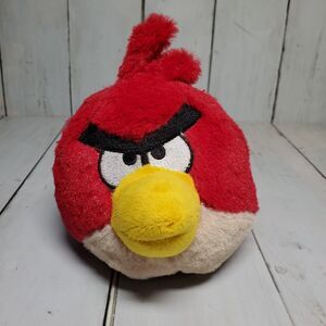 Angry Birds Plush Red Bird Toy Stuffed Animal 5" Red Soft 2012 GUC